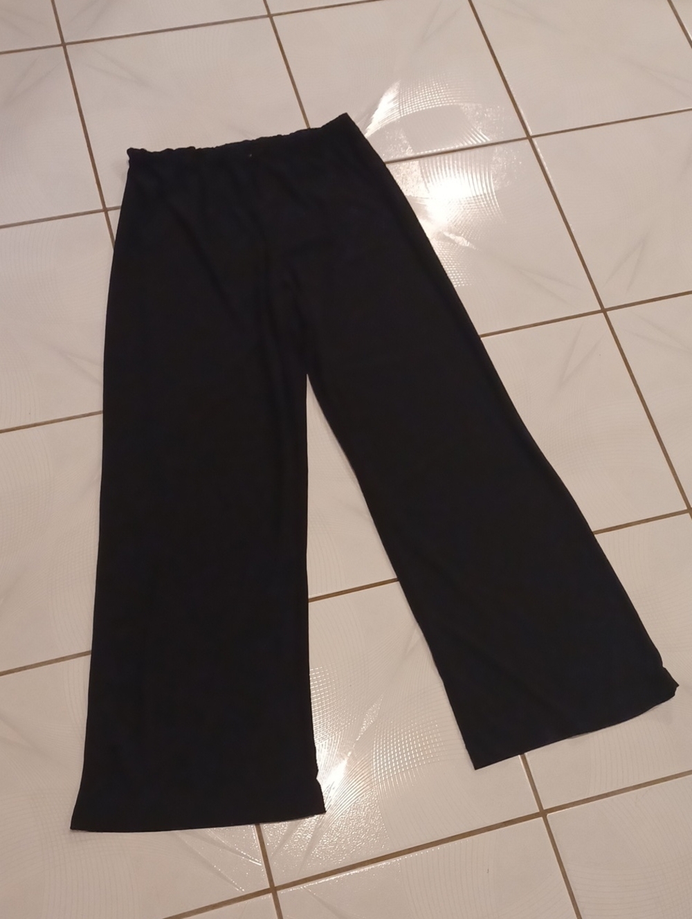 4/$40 Black Wide-Leg Pull-On Pants - Size 12